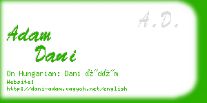 adam dani business card